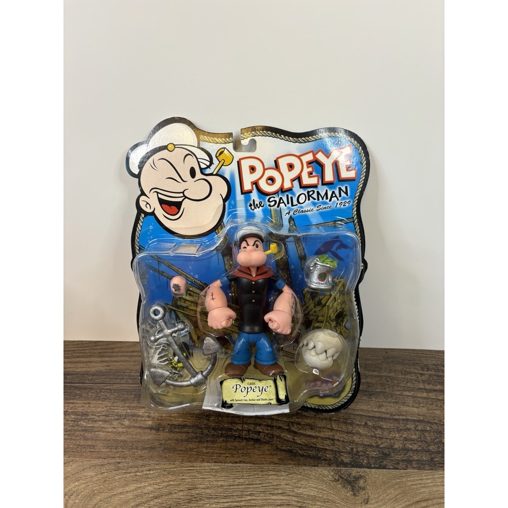 Vintage 2001 Mezco Popeye the Sailorman Classic Popeye Spinach Can Anchor